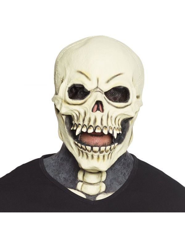 Latex skelet masker wit