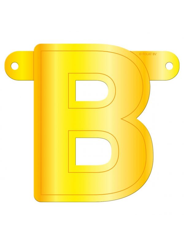 Letter B banner geel