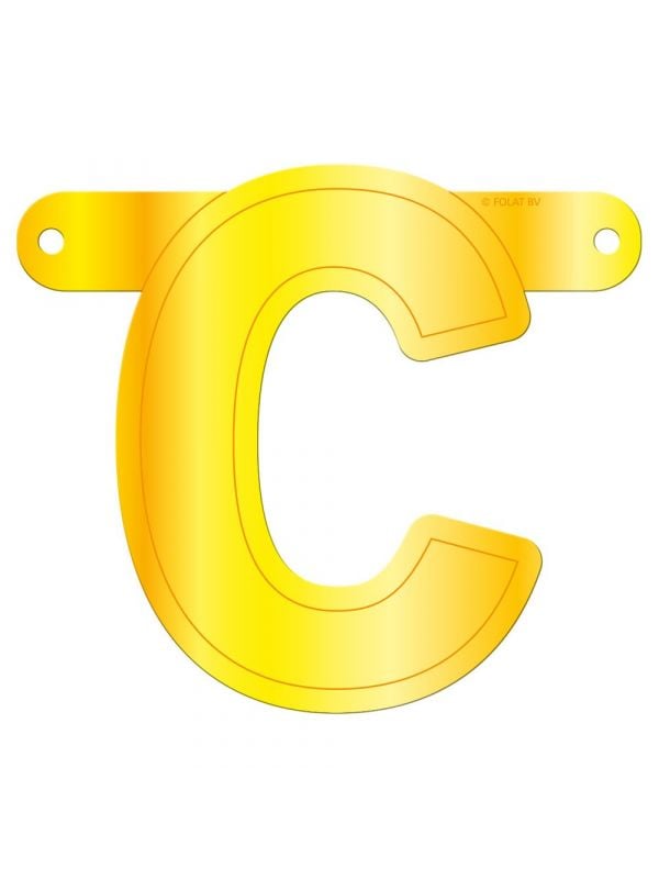 Letter C banner geel