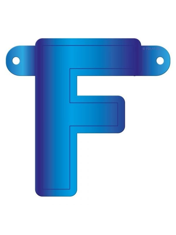 Letter F banner blauw