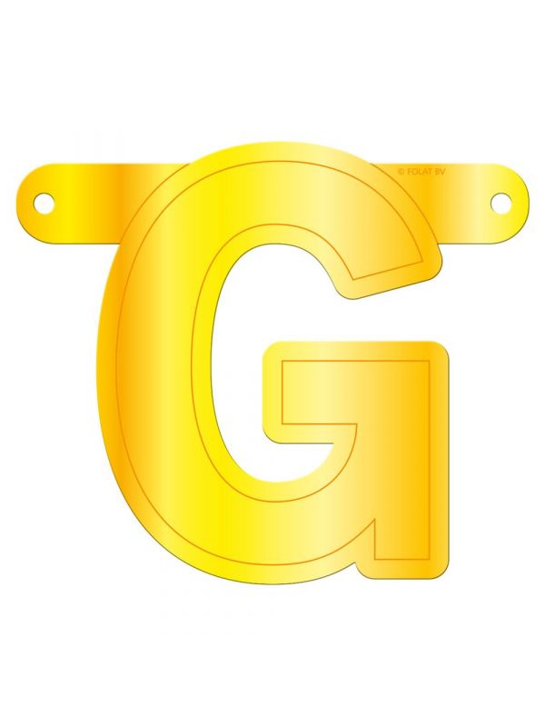 Letter G banner geel