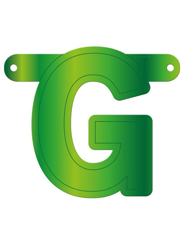Letter G banner lime groen