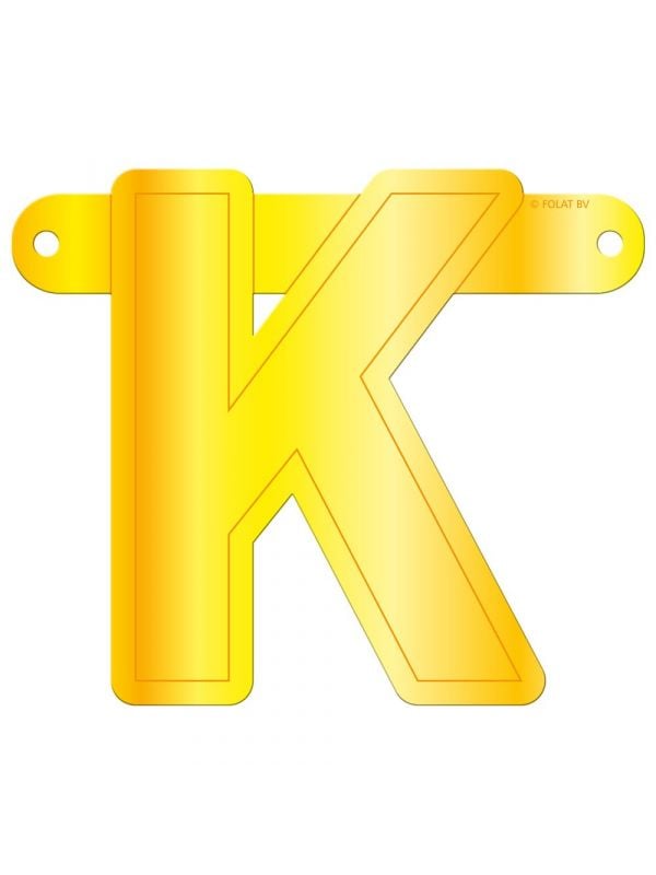 Letter K banner geel