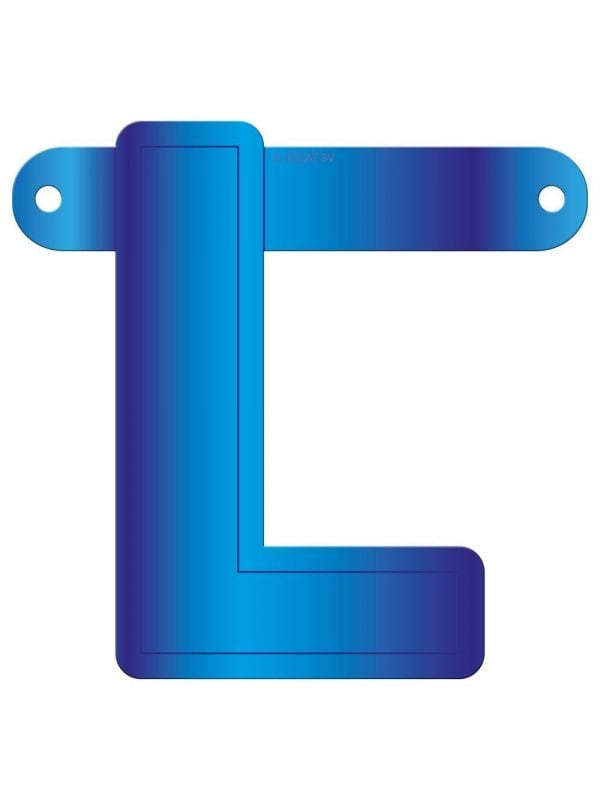 Letter L banner blauw