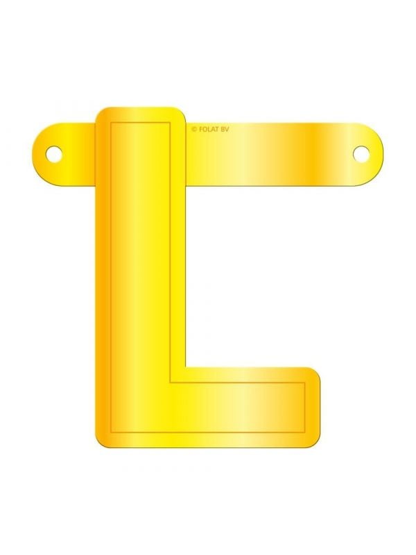 Letter L banner geel