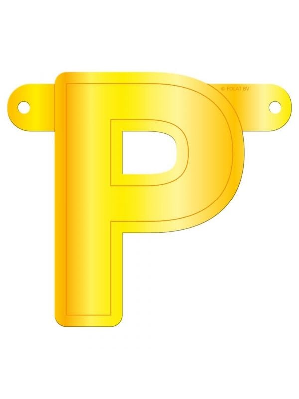 Letter P banner geel