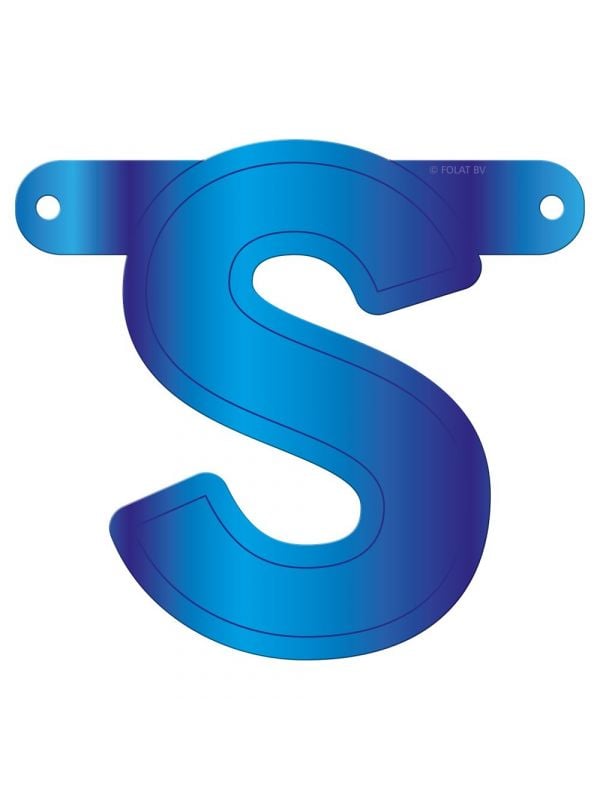 Letter S banner blauw