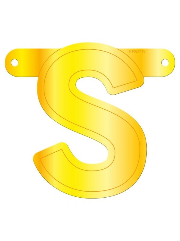 Letter S banner geel