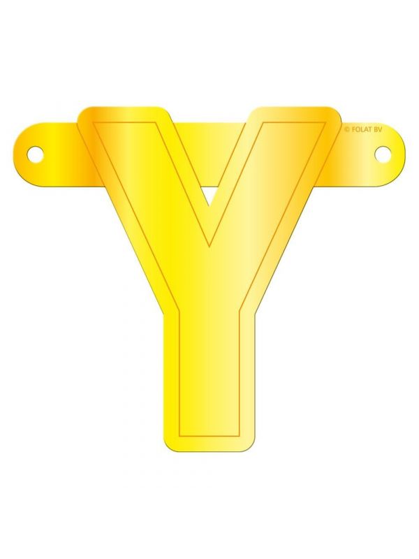 Letter Y banner geel