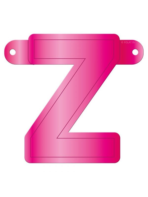 Letter Z banner magenta