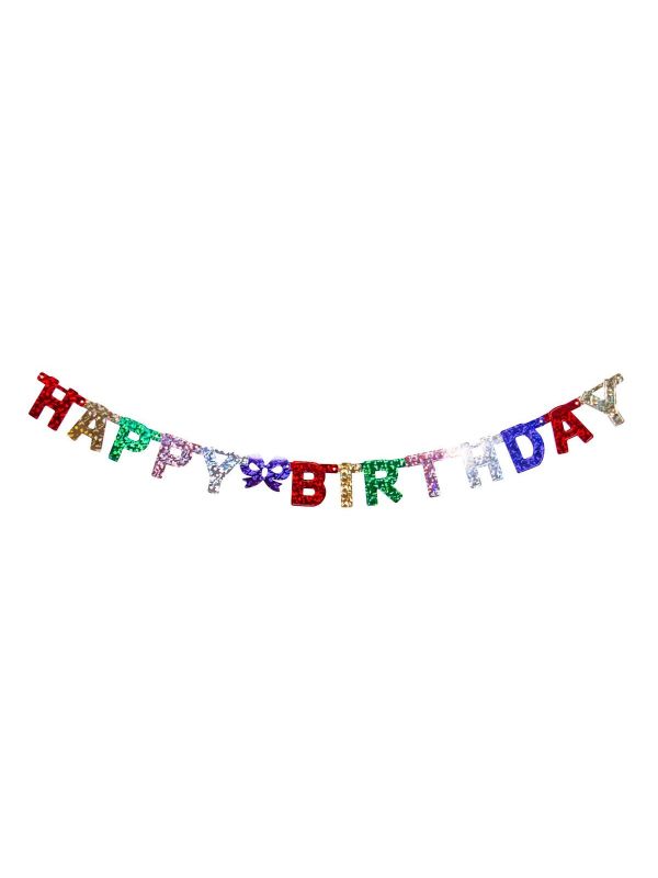 Letterslinger happy birthday holografisch