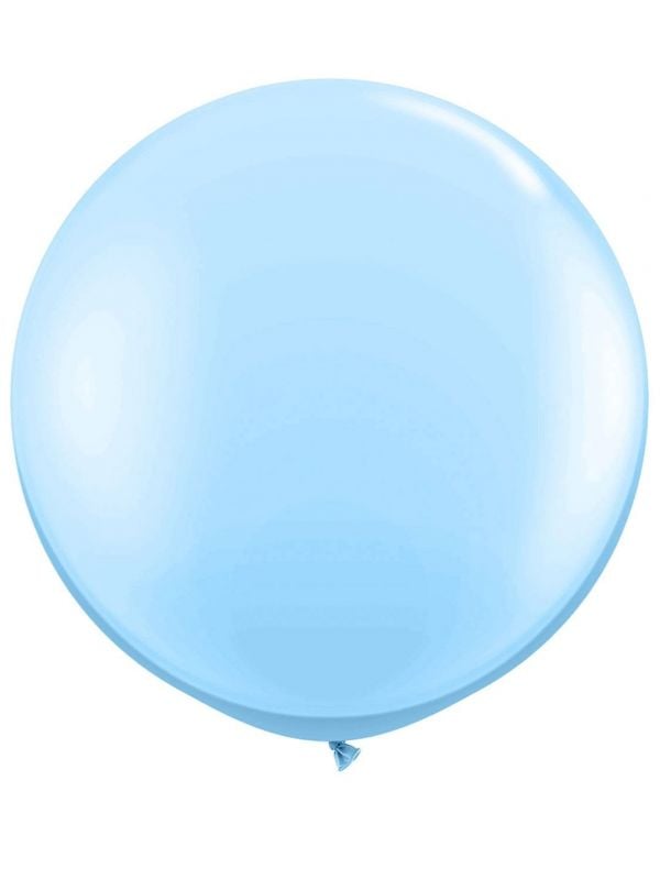 Lichtblauwe ballon XL 90cm
