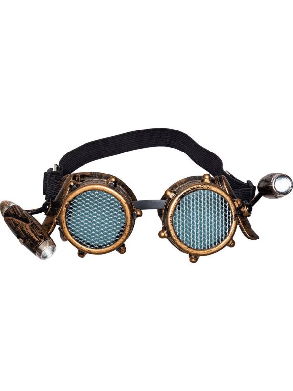 Lichtgevende shinepunk steampunk bril