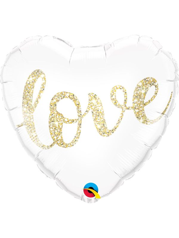 Love bruiloft hartvorm folieballon