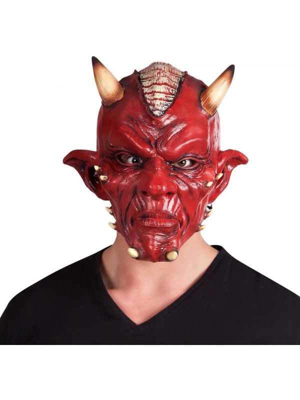Luxe duivel masker rood