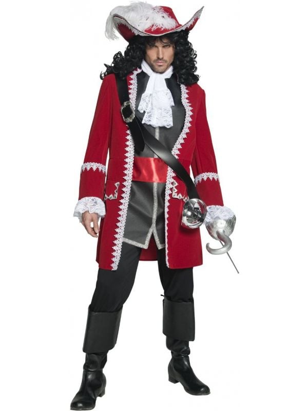 Luxe Piraten Kapitein Kostuum Heren Rood