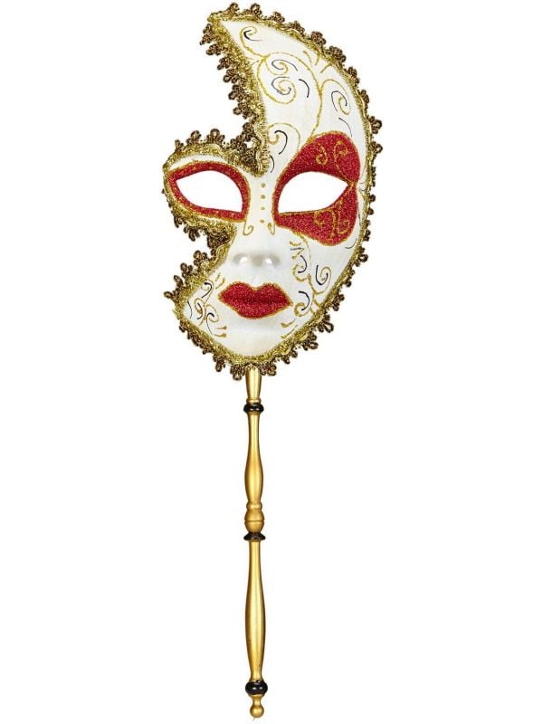 Luxe venetiaans masker op stokje