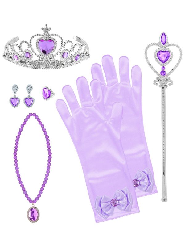 Maribel paarse prinses accessoire setje