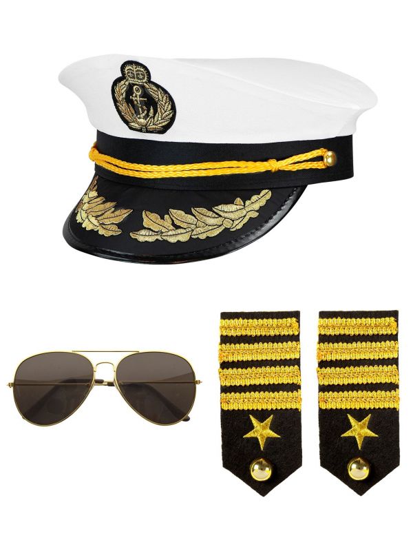 Marine kapitein accessoire setje