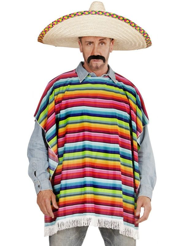 Meerkleurige mexicaanse poncho