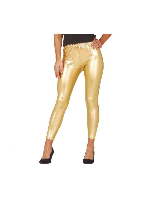 Metallic goud legging dames