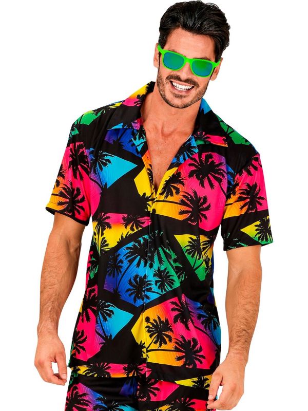 Miami vice party shirt heren