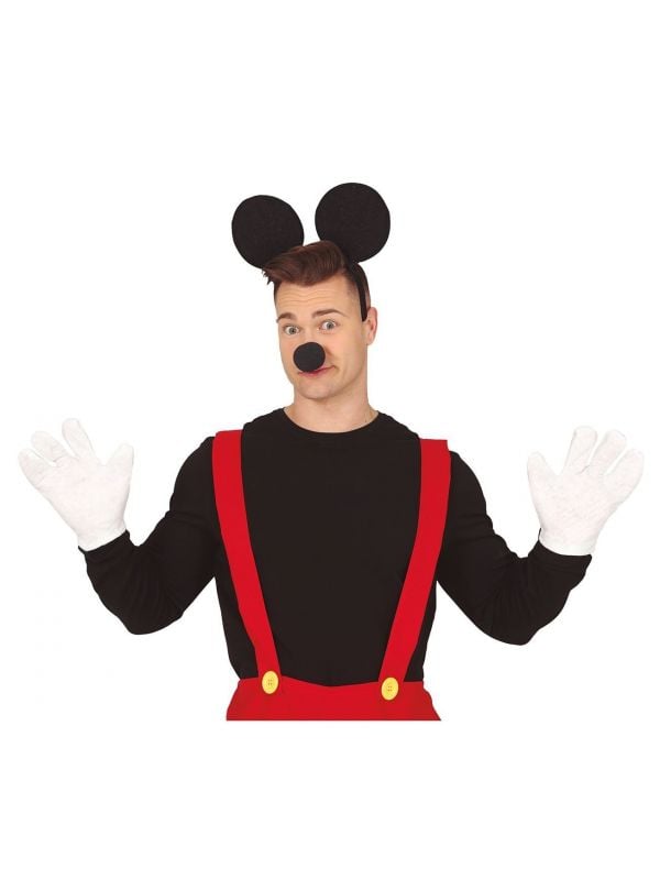 Mickey Mouse handschoenen en neus
