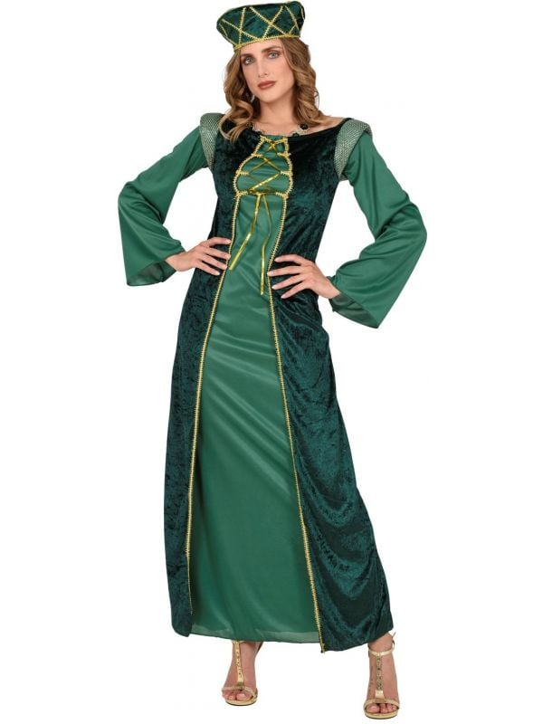 Middeleeuwse groene jurk |