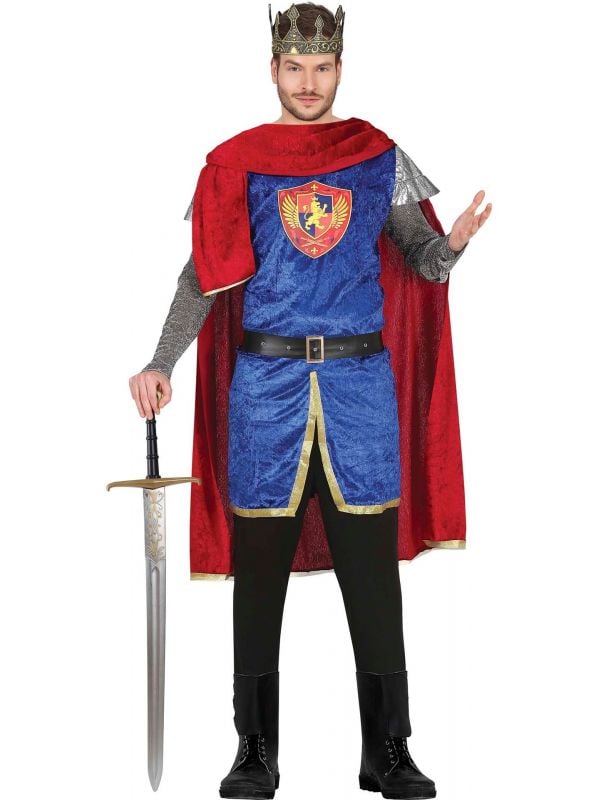Middeleeuwse koning kostuum man