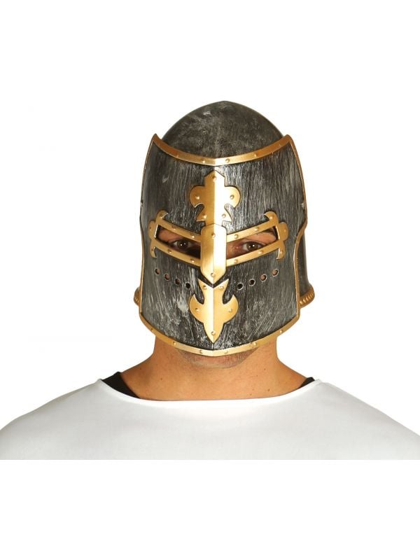 Middeleeuwse ridder helm grijs