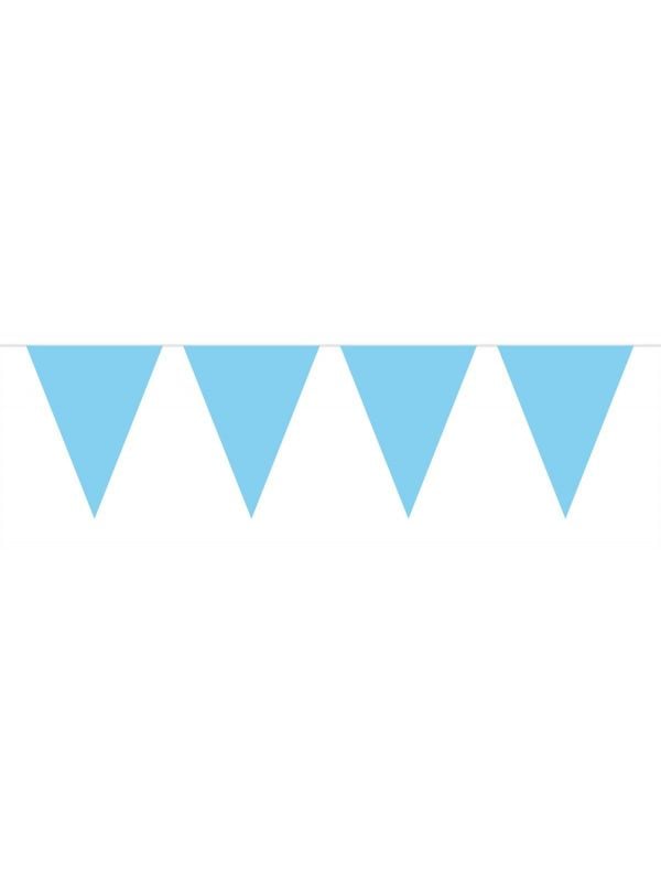 Mini vlaggenlijn baby blauw 3 meter