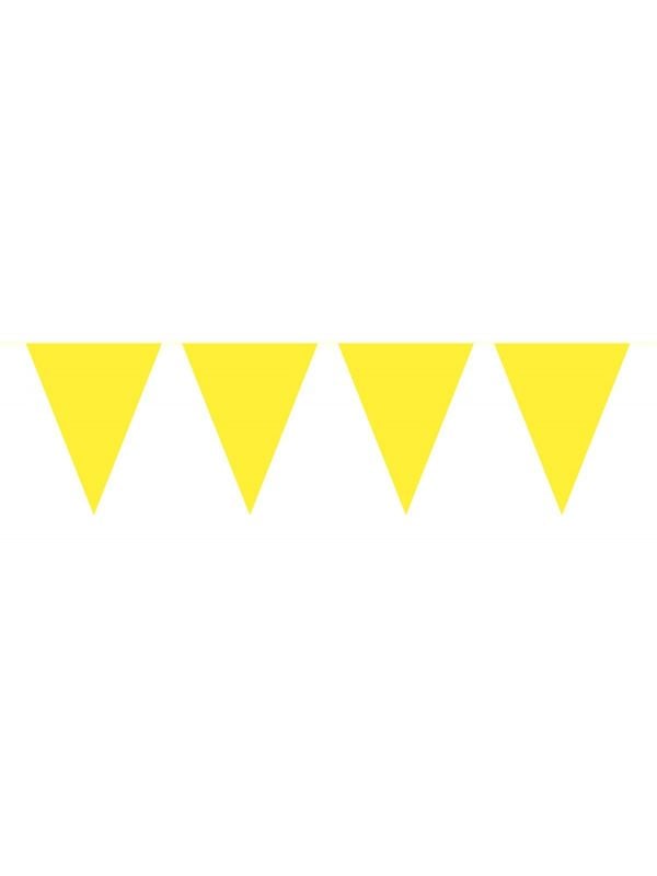 Mini vlaggenlijn geel 3 meter