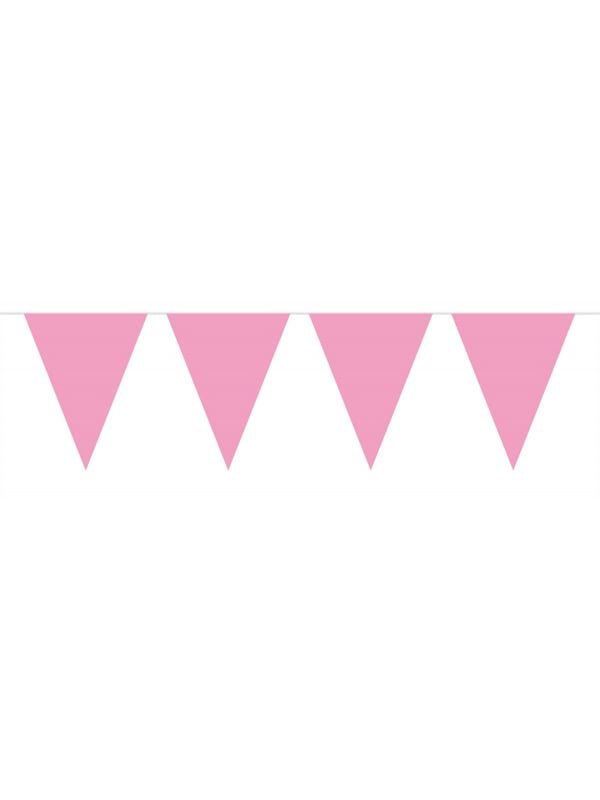 Mini vlaggenlijn roze 3 meter