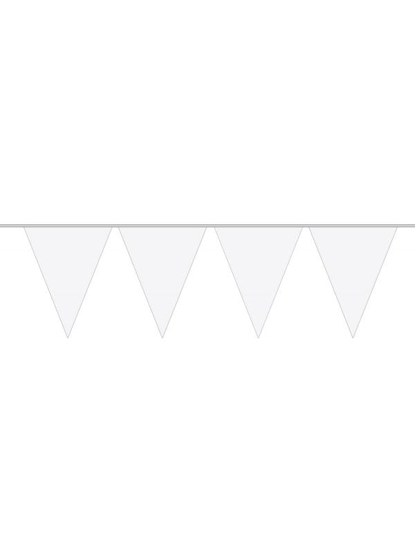 Mini vlaggenlijn wit 3 meter