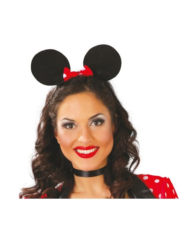 Minnie Mouse oren met rode strik