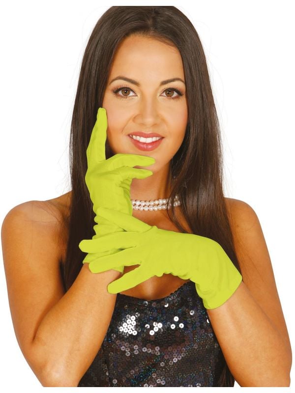 Neon groene handschoenen dames