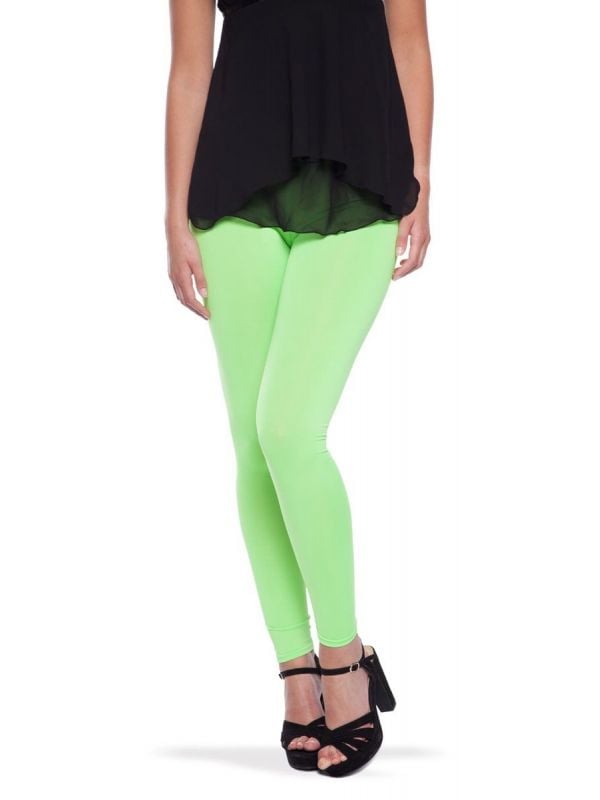 Neon groene legging dames one size