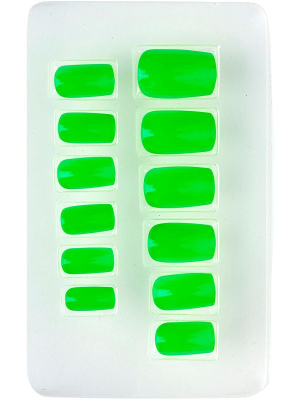 Neon groene nagels