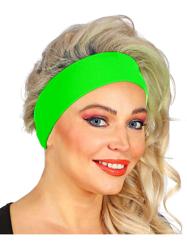 Neon groene retro hoofdband