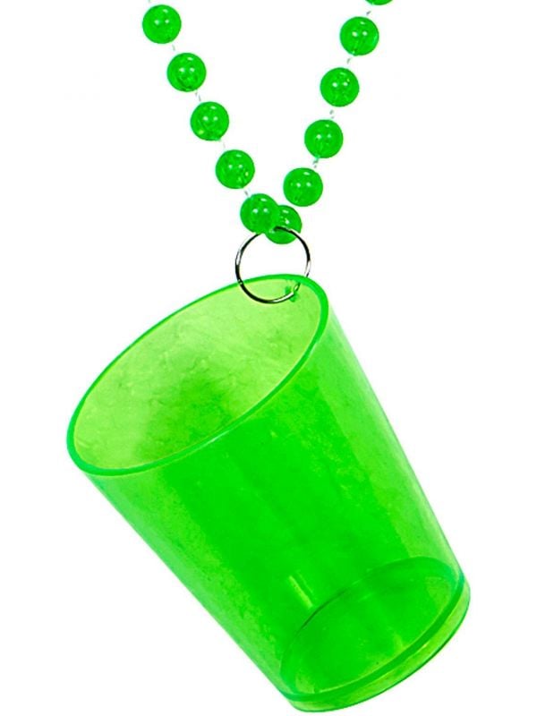 Neon groene shotglas ketting