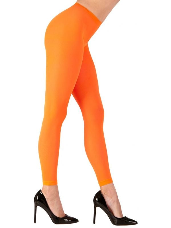 Neon oranje legging One-size-volwassenen