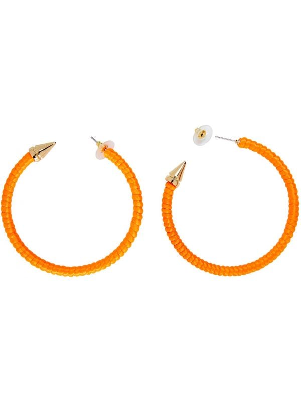 Neon oranje ring oorbellen