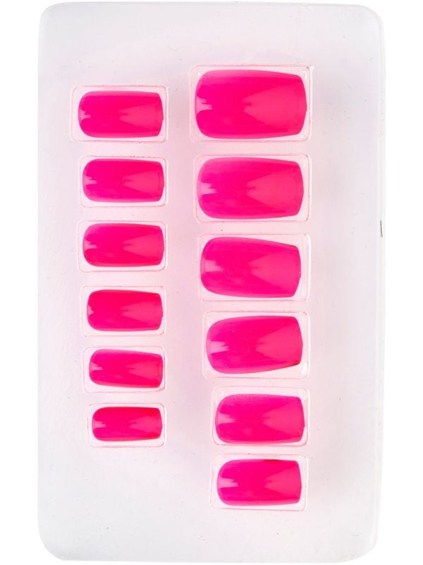 Neon roze nagels