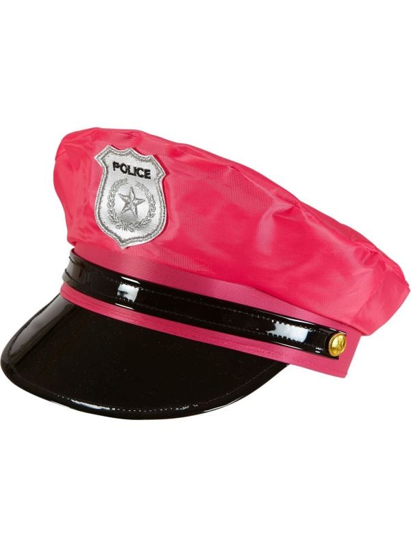 Neon roze politie pet
