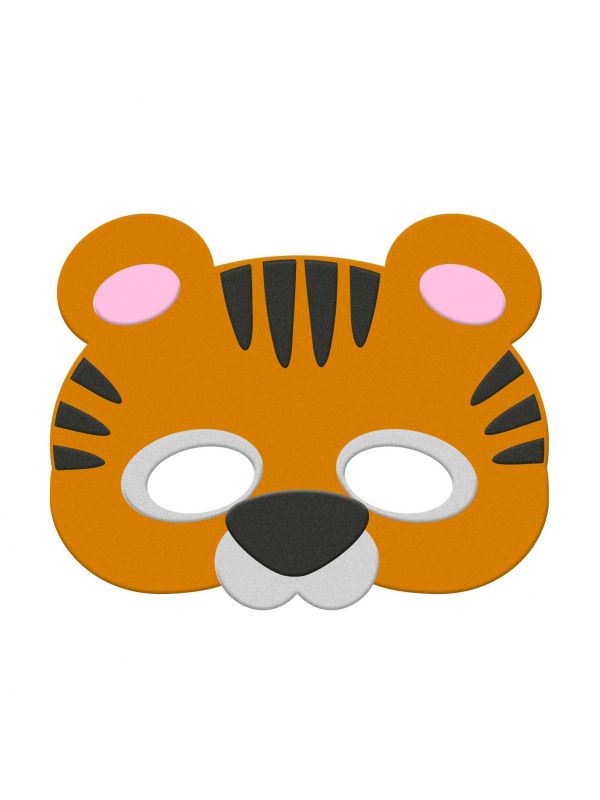 Oogmasker tijger van vilt