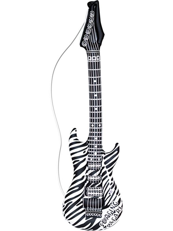 Opblaasbaar zebra print gitaar