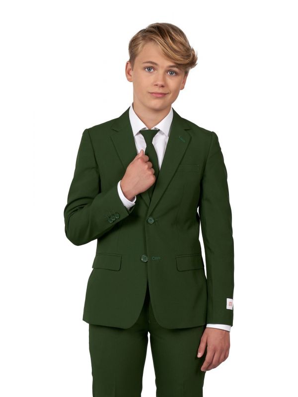 Opposuits Groene suit Tiener Jongens