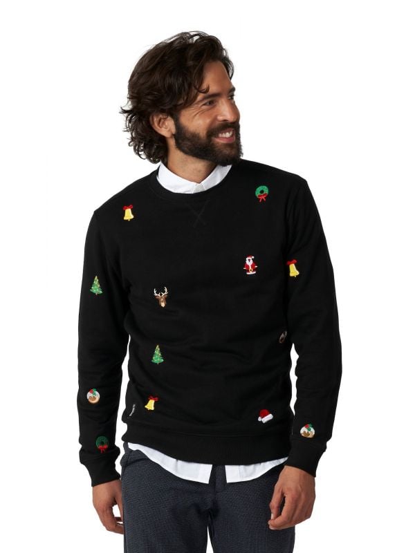Opposuits Kerstmis - Black Sweater Heren