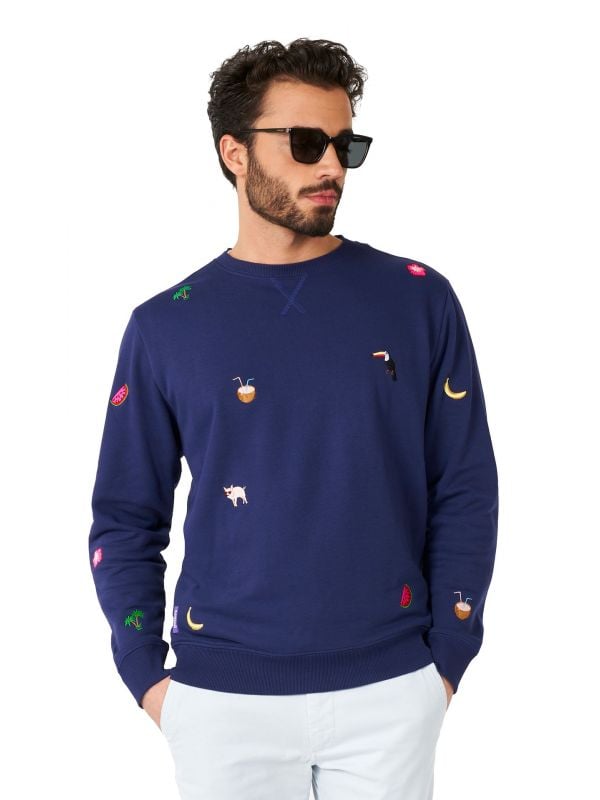 Opposuits Zomer Icons - Navy Sweater Heren