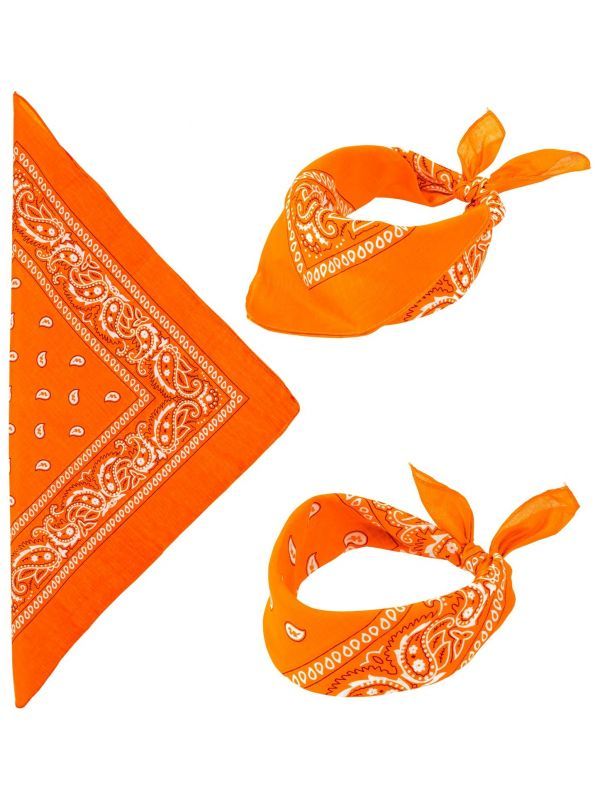 Oranje biker bandana